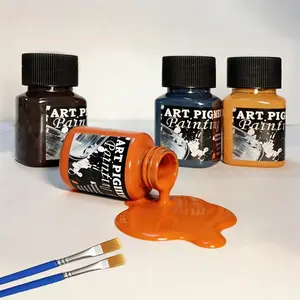 Aesthetic Vintage 4-Color Acrylic Paint – 30ml Rich Creamy Art Formula. Smooth flowing texture, easy to apply for beginners. Suitable for canvas drawing, retro handmade ornaments, stencil graffiti, creative DIY and household upcycling makeover art.