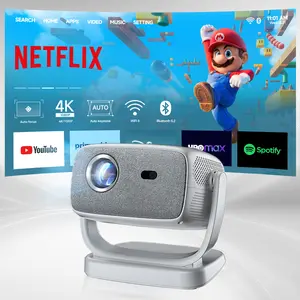 HUANLETOU Mini Android Projector 800ANSI 1080P Resolution Auto Focus Home theater WiFi6 Bluetooth 5.2 200-Inch Screen UHD Outdoor Entertainment with Audio Gaming holiday haul