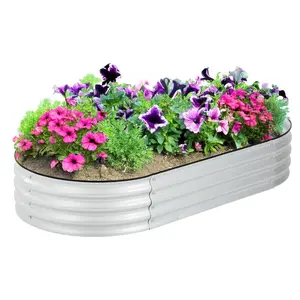 Backyard Expressions Galvanized Raised Garden Bed 6x3x1ft