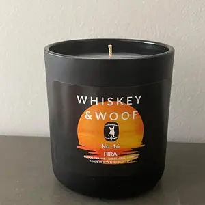 Whiskey & Woof No. 16 Fira Candle Blood Orange, Bergamot & Juniper Berries Hand Poured Made in USA Decor Fruit Float Italian
