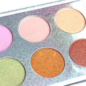 UNIGLOW - Holographic Highlighter Palette Bronze Cosmetic Eyeshadow Makeup Powder Pigment Bronzer Iridescent