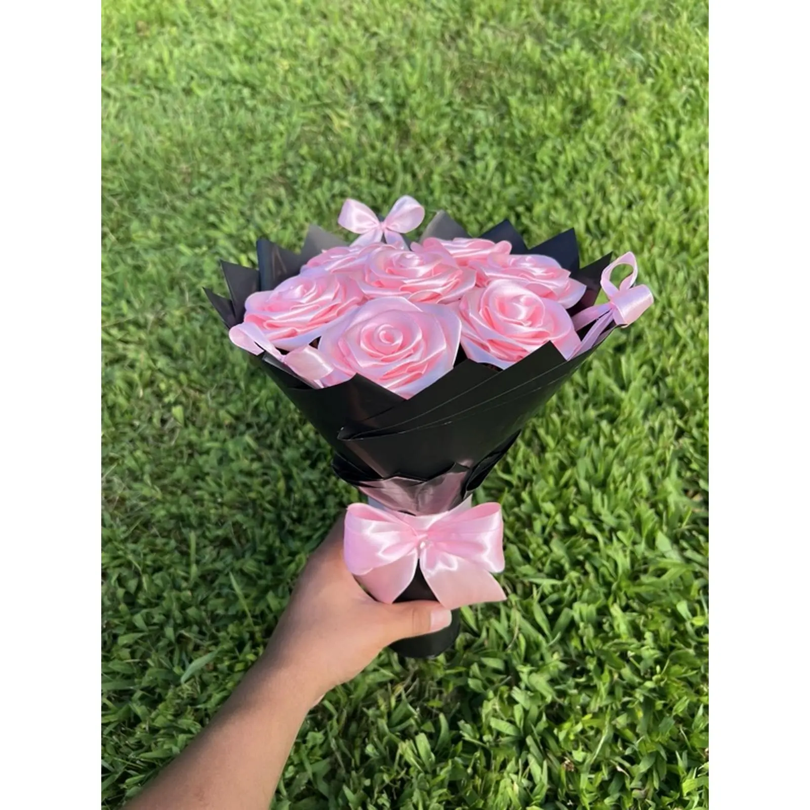 7 Piece Pink Bouquet Perfect for Anniversary Graduation Gift