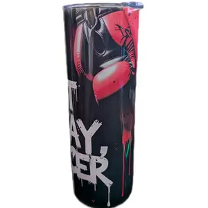 Not Today Cancer Tumbler with Bold Boxing Gloves Design and "Not Today" Text