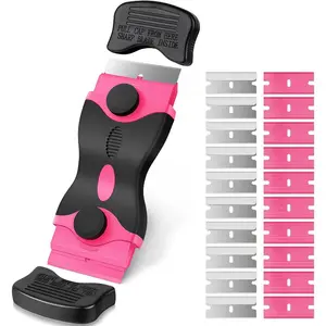 Dual-Head Adhesive Remover Scraper Tool, Versatile Car Window Film Application Kit, Ideal for Cleaning Stickers, Labels, Silicone, Glass Cooktops