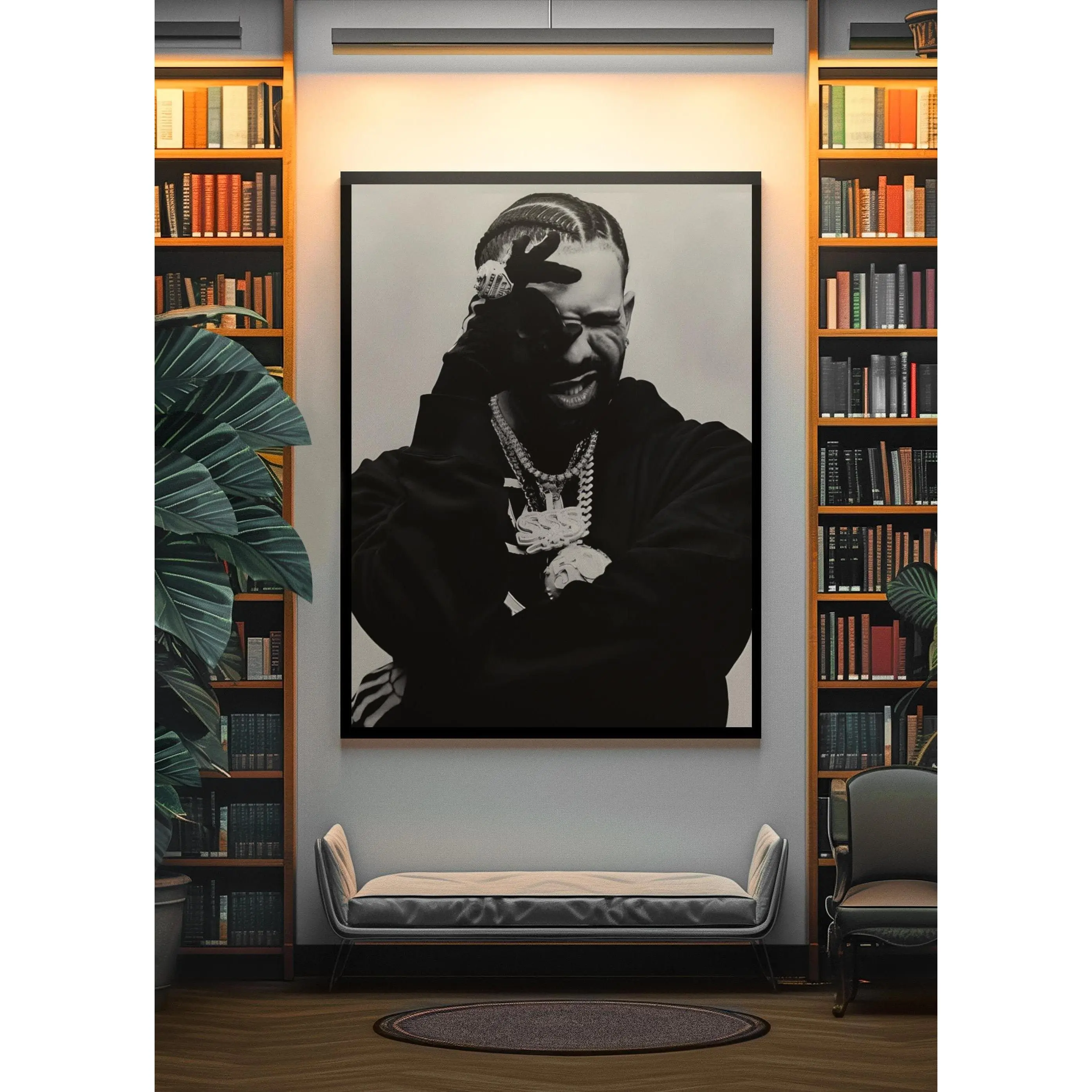 [Unframed] Aesthetic Drake ICEMAN Portrait Poster, Y2K Album Rollout Print, Timeless Hip Hop Legend Wall Art