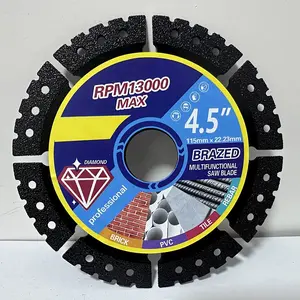Multi-functional cutting disc, precise cutting professional metal cutting disc, 115x22x5mm, for cutting steel, stone, marble, iron, aluminum, and concrete, Corrosion Resistant Blade