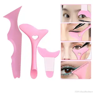 3pcs Eye Makeup Tool, Soft Silicone Eyeliner Stencils Multifunctional Mascara Shield Applicator Eyeliner Tool for Beginners,best gift for ladies,wivesC33FixEasyHardware