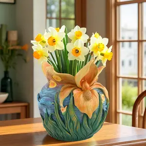 Drainage Hole Flower Pots - Unique and Adorable Floral-Themed Planters - Indoor/Outdoor Decorative Pots, Fun Plant Containers, Enhance Home and Garden Decor