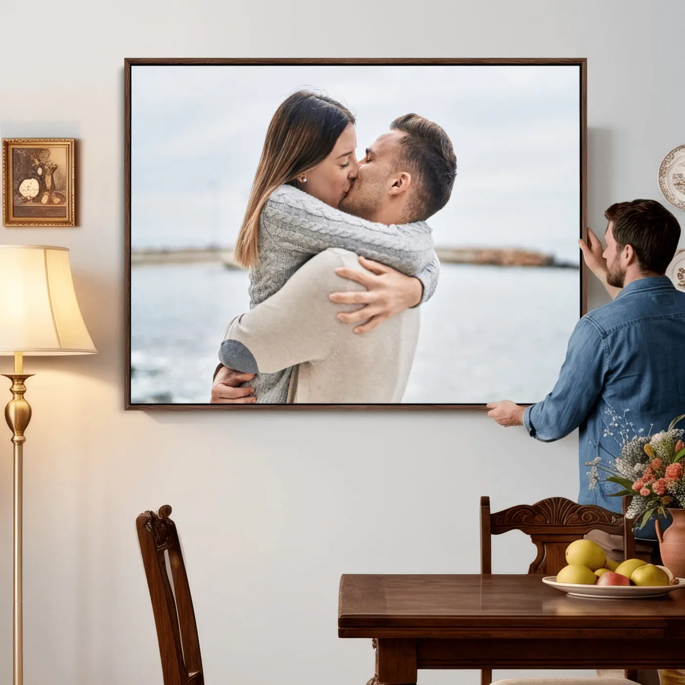 Custom Photo with Framed Canvas Wall Art Canvas Print Personalized Picture Print Framed Wall Art Digitally Printed Photo