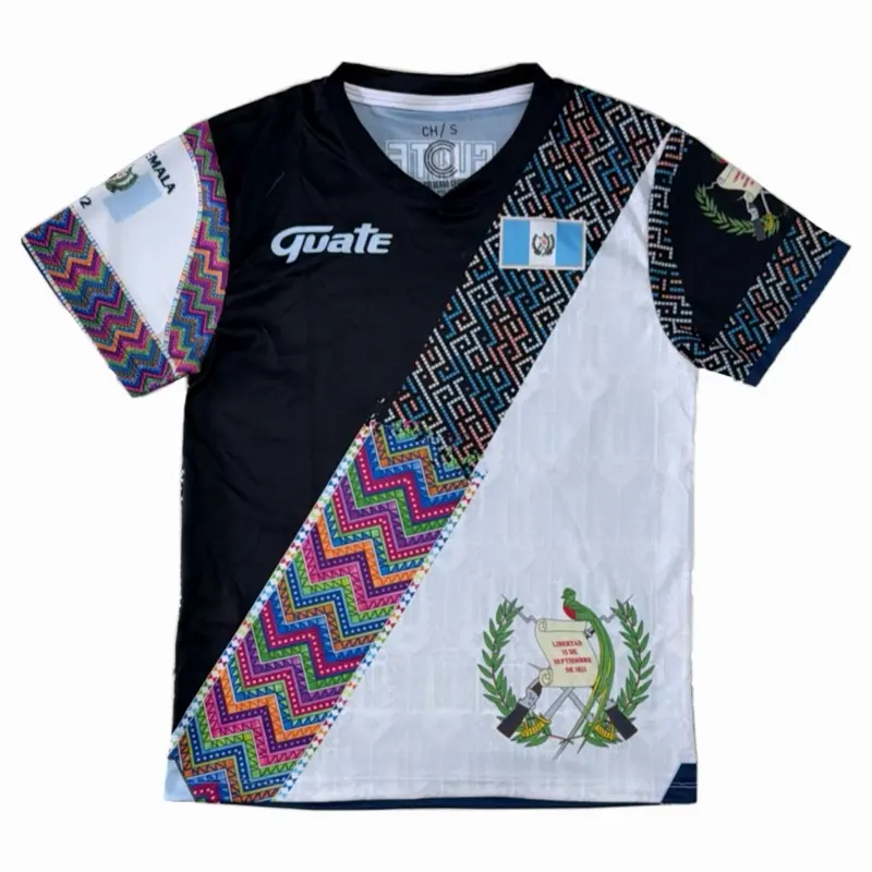 Guatemala Jersey Típica Pedacitos Unisex Soccer Jersey with National Flag  Guate Bold Colors for Men Women