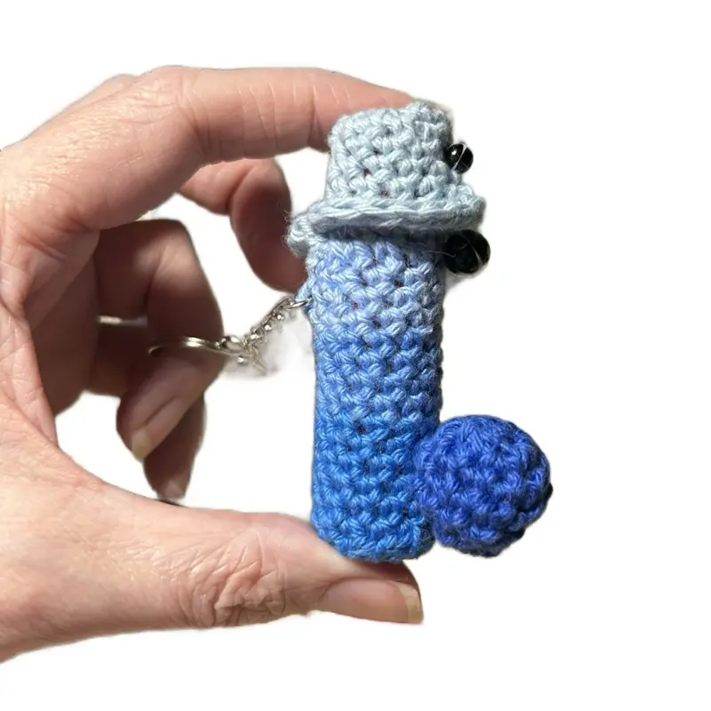 Chapdick Keychain - Quirky Crochet Design, Fits Standard Lip Balm, Allergy Alert: Contains Latex