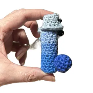 Chapdick Keychain - Quirky Crochet Design, Fits Standard Lip Balm, Allergy Alert: Contains Latex