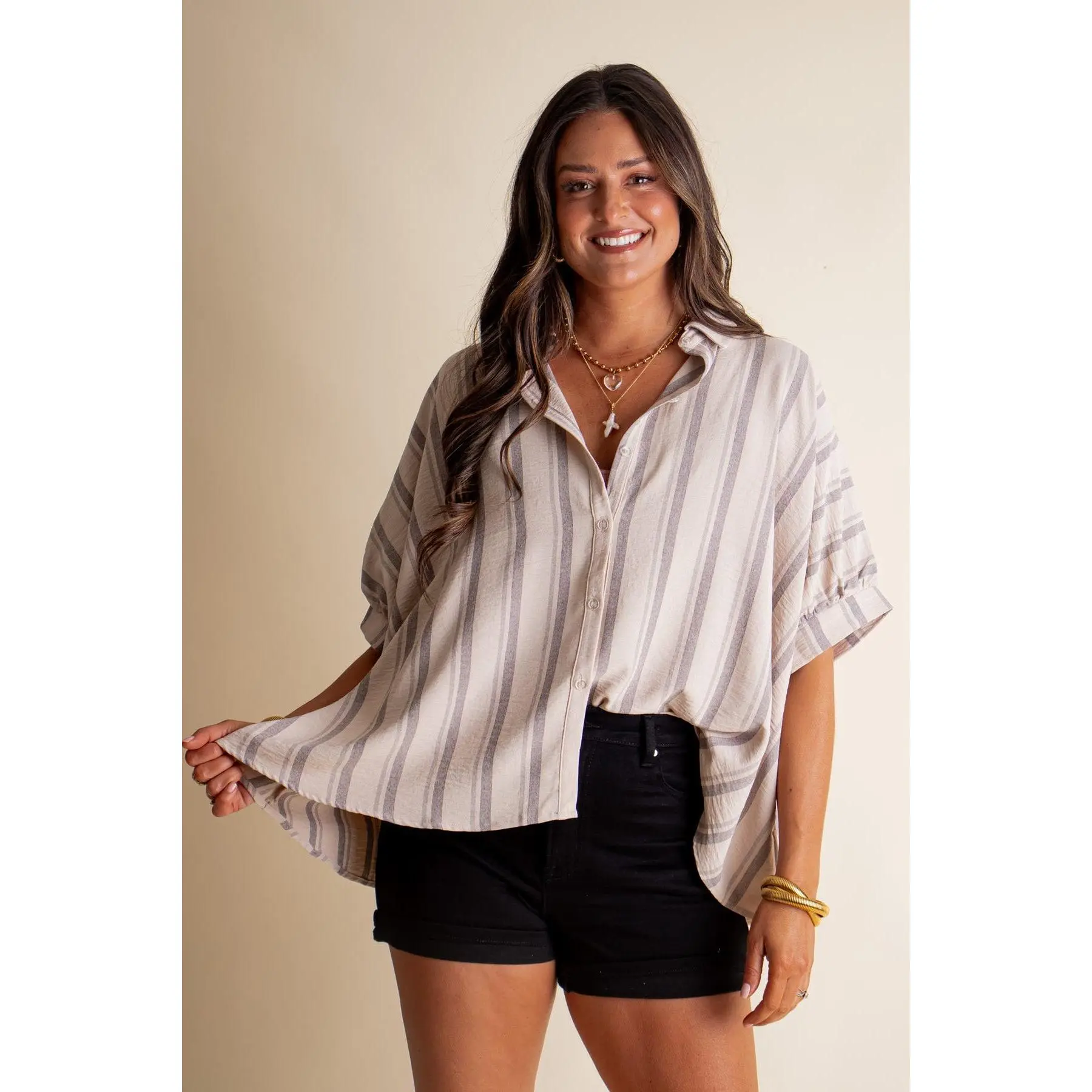 Pretty Please Button Down Top
