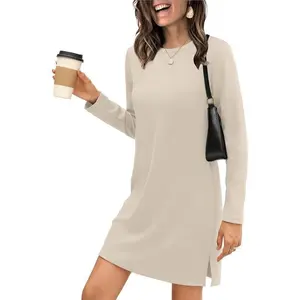 Dresses for Women 2025 Casual Long Sleeve Cozy Tshirt Dress Fashion Fall Outfits