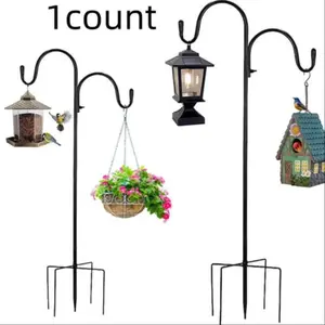 Garden Hanging Plant Basket, Double Shepherds Hook, Garden Plant Hanger Stands, Hanging Flower Pots, Hanging Planters