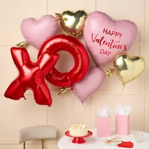 7ct Pre-Inflated Helium Valentine's Day Foil Balloon Bundle - Spritz