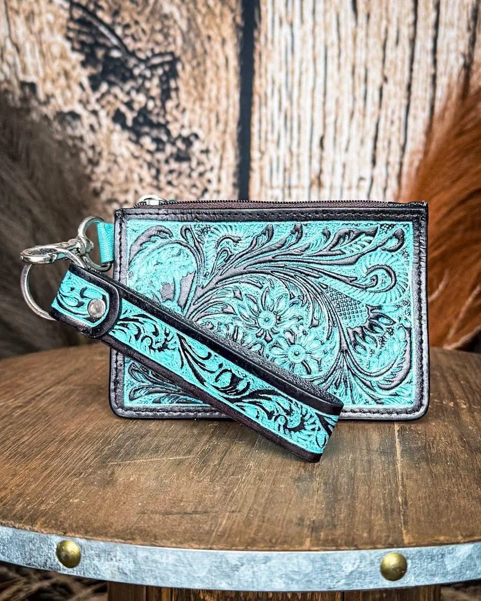 Pride of Prickly Pears Card Holder in Turquoise by Myra Bag