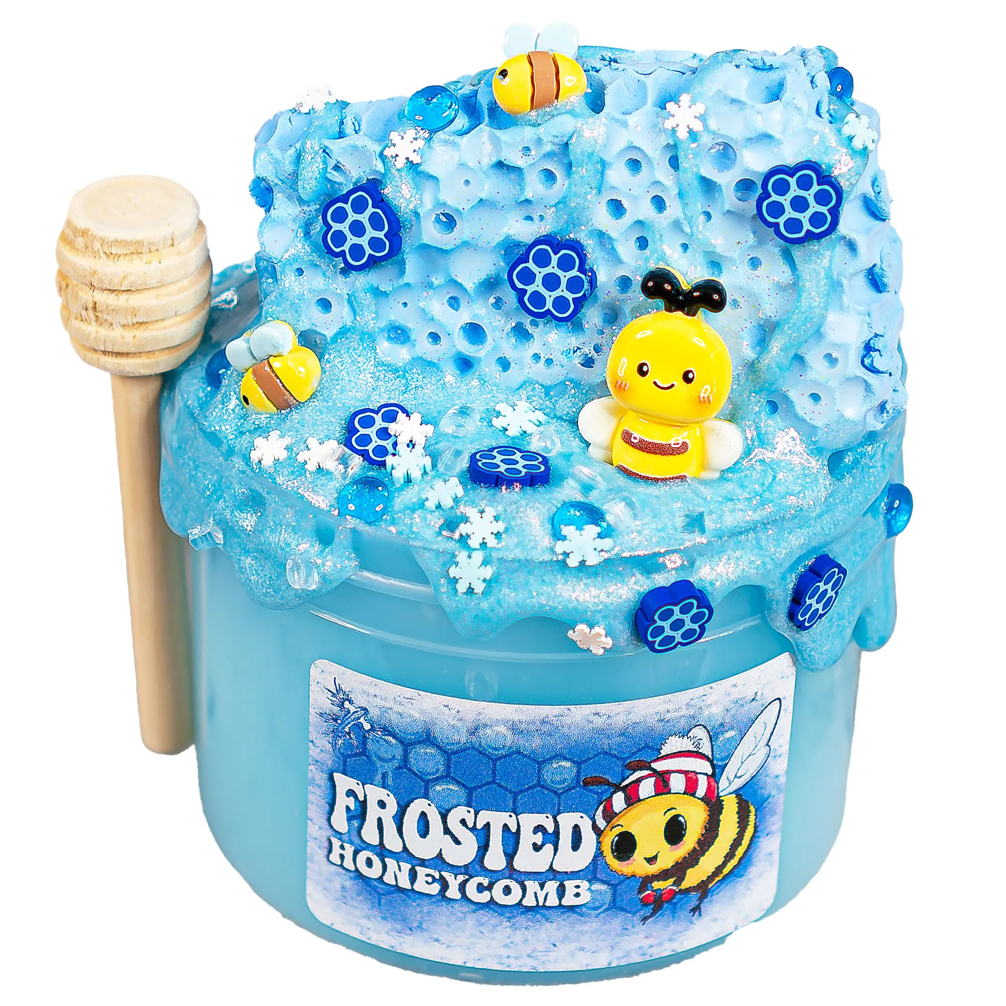 Frosted Honeycomb Slime - DIY Clay - Sea Dragon Slimes Shop - stress reducing, sensory play, slime therapy, honey slime,