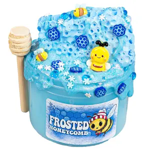 Frosted Honeycomb Slime - DIY Clay - Sea Dragon Slimes Shop - stress reducing, sensory play, slime therapy, honey slime,