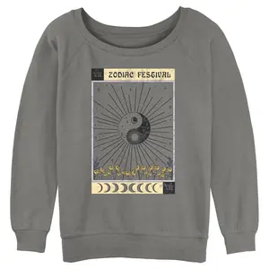 Junior's Women Lost Gods Zodiac Festival Yin and Yang Sweatshirt
