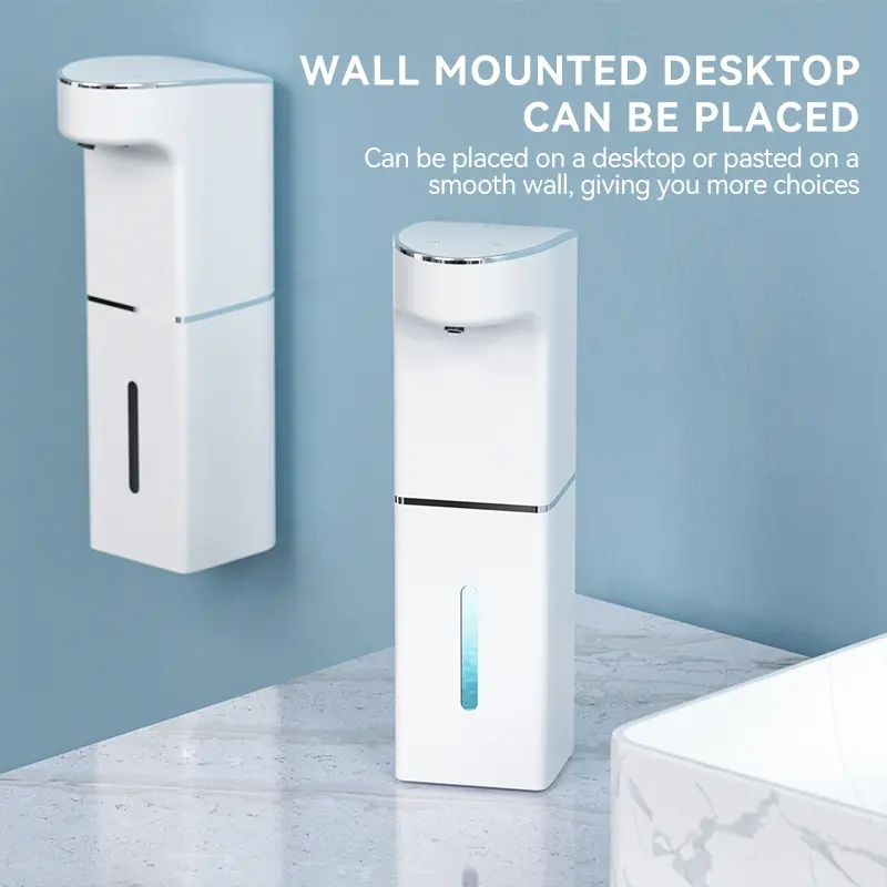 Touchless Hand Sanitizer Dispenser, USB Rechargeable Automatic Foam Soap Pump, Large Capacity, Wall Mount or Desktop Use