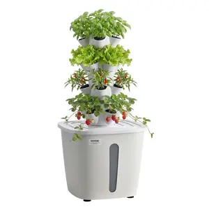 VEVOR Hydroponic Tower, 20 Pods 4 Tiers Hydroponics Growing System Kit, Vertical Home Hydronic Garden with 20L Water Tank & Pump, Planter Plants Germination Kit for Indoor Herbs, Fruits, Vegetables