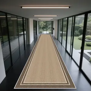 Luxury European Style Long Carpet for Living Room & Hallway, Easy Clean Kitchen Mat, Soft Bedroom Bedside Rug, Indoor Outdoor Decor, Decorative Area Rug, Geometric Pattern Rug