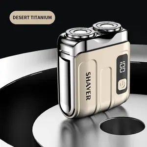 Mini Dual Head Magnetic Shaver with Independent Display, One-Button Operation, Strong Power, Portable, Compact Design, Long Battery Life, Travel & Daily Use