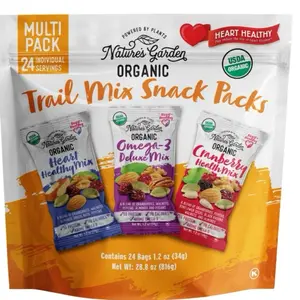 Nature's Garden, Organic Trail Mix Snack Packs, Variety Pack, 1.2 oz, 24-count