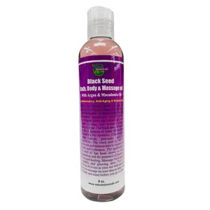 Black Seed Bath, Body & Massage Oil - Argan & Macadamia Oil - 8 fl oz - Moisturizing & Anti-Acidity Treatment for Skin Moisture Acne Moisturizer Hydrating Eczema