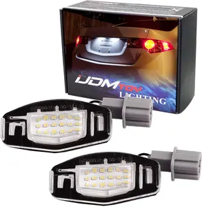 iJDMTOY Direct Fit Full LED License Plate Light Kit For Acura MDX RL TL TSX ILX Honda Civic Accord Odyssey, By 18-SMD Xenon White LED