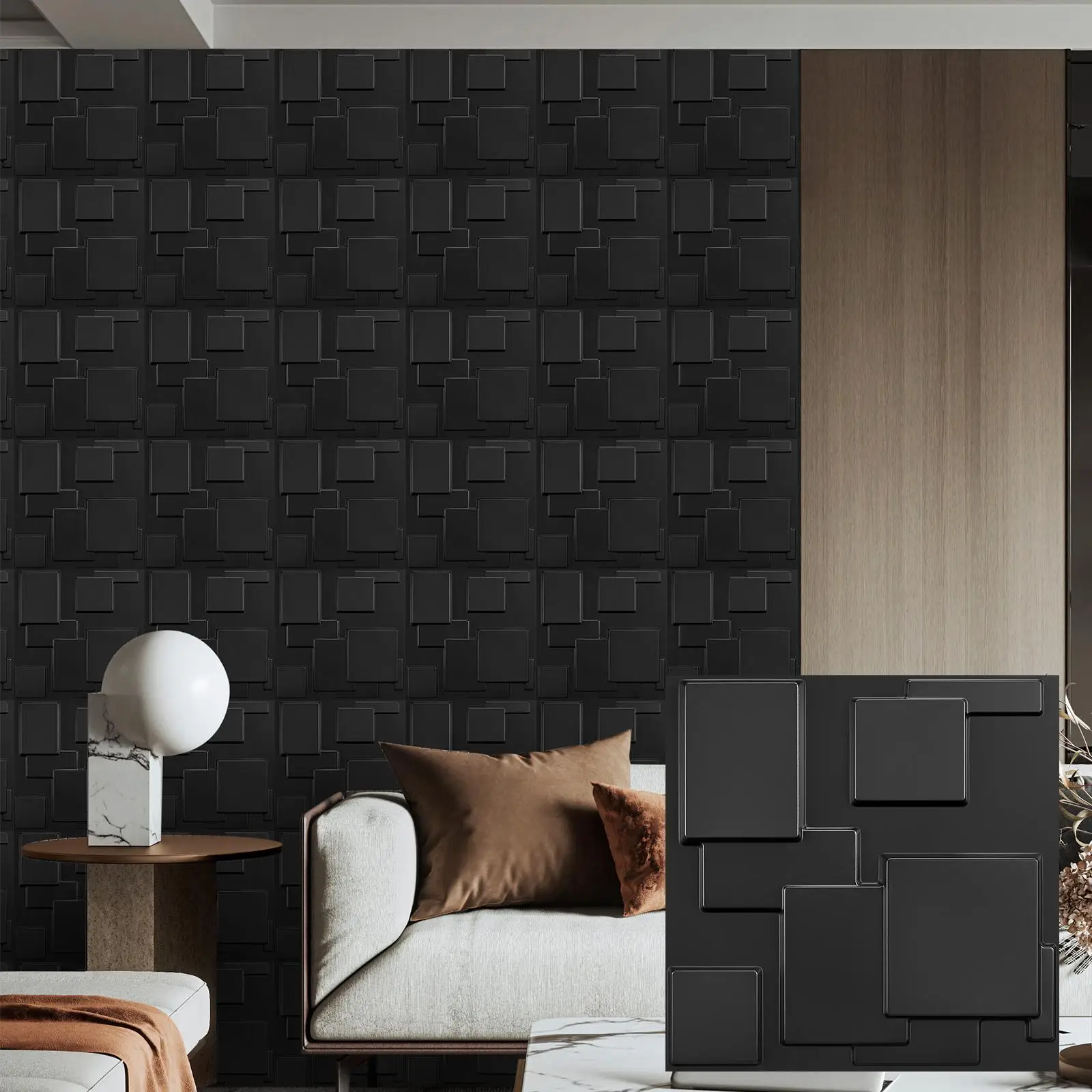 3D Wall Panels, PVC Textured Wall Panels, Wallpaper for Bedroom, Modern Wall Decor for Home Living Room Bedroom Hotel Office, Room Decor, Home Interio