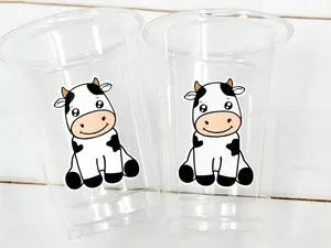 COW PARTY CUPS - Cow Cups Cow Birthday Cups Farm Animal Cups Cow Party Favors Farm Cow Baby Shower Cow First Birthday Cow Party Decorations
