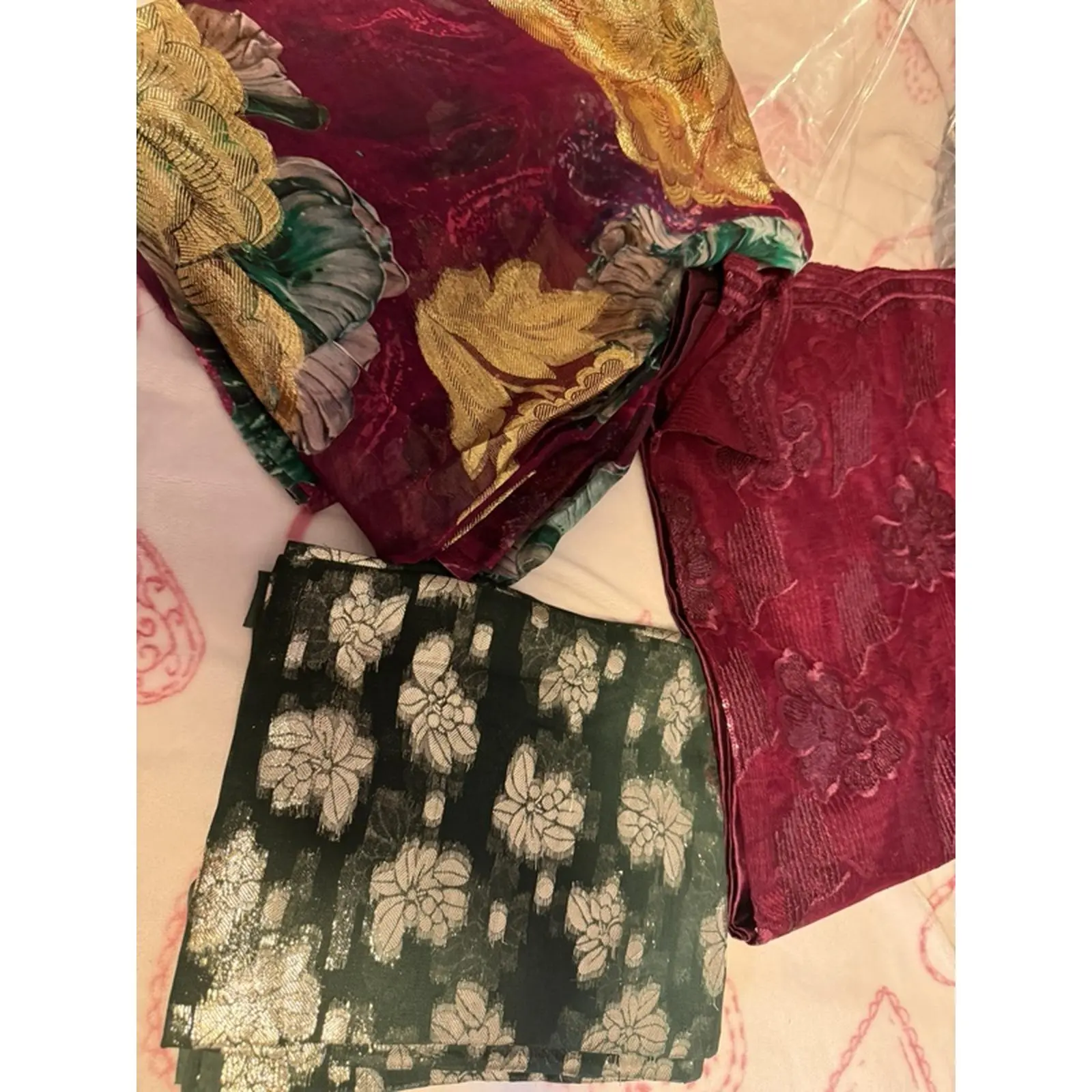 Dirac Set Faransawi High Quality Amazing Color Material Original with Floral and Velvet Patterns