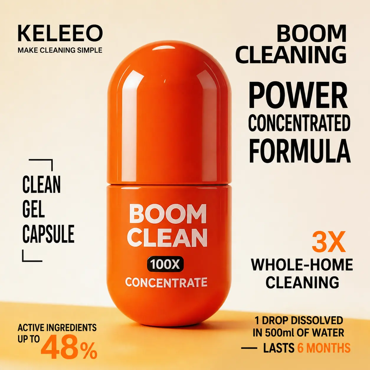 Non-Toxic Plant-Based Concentrated All-Purpose Cleaner, Mild Lily Scent for Hard Floors & Countertops, Kid & Pet Safe Lightweight Home Cleaner, 50000+ Sold, 3-Day Delivery