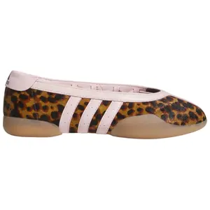 Adidas Taekwondo Mei Ballet Flat Leopard Print Clear Pink Women's Sneaker - Authentic Original Animal Print Fashion Summer Athletic Trainer Shoe for Girls