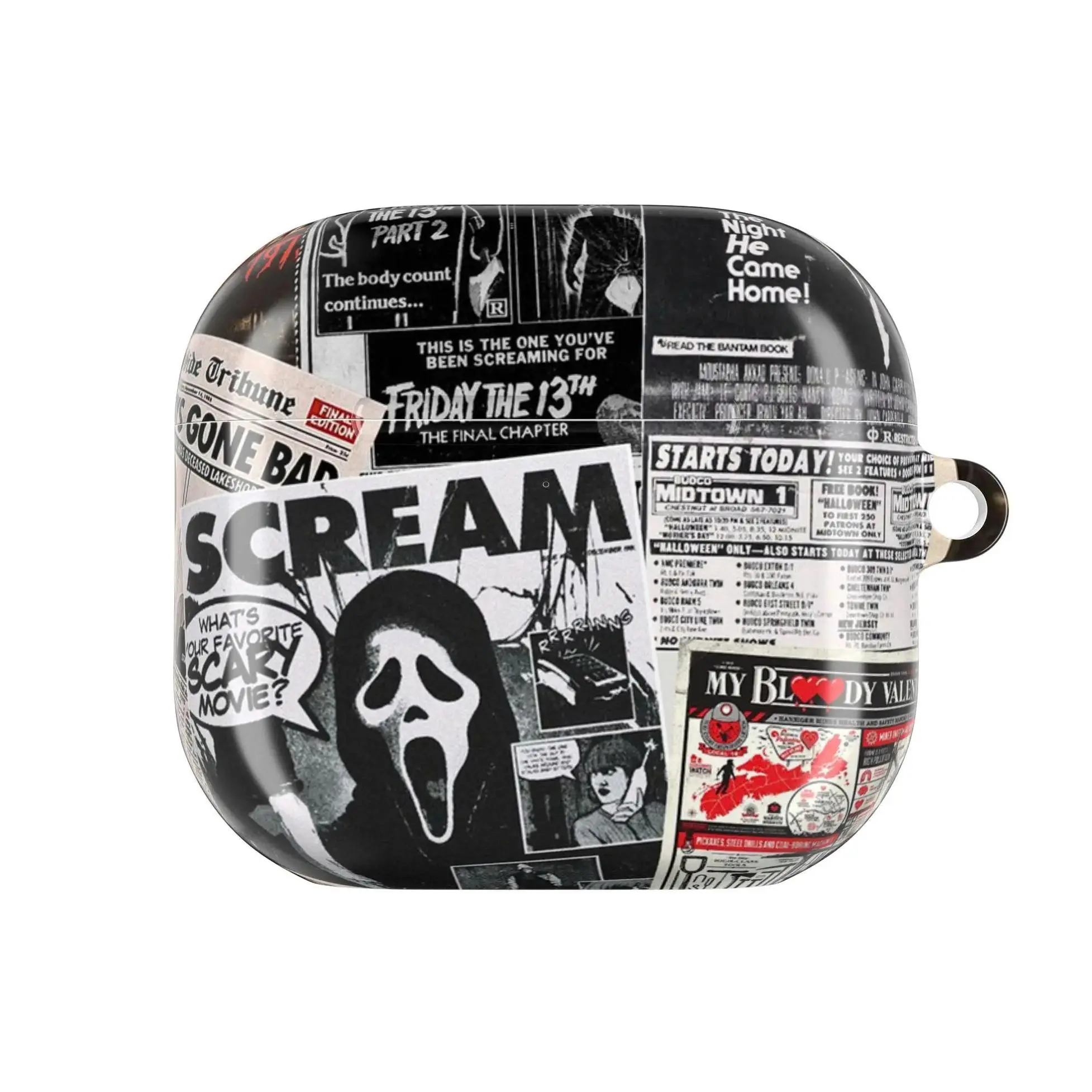 Vintage Screamm Halloween AirPods Case _ Spooky Retro Collage AirPods Cover