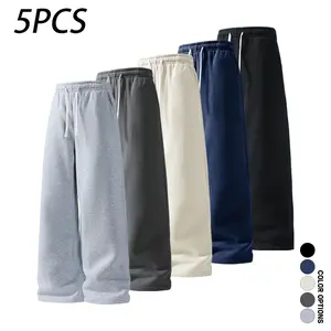 Men’s casual minimalist long pants for spring and autumn—versatile, comfortable leisure trousers suitable for everyday wear, sports, and fitness, featuring a loose fit.