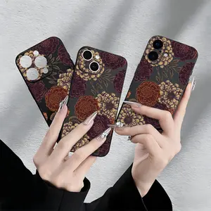 Floral Pattern Phone Case，Elegant Botanical Style for iPhone 17 16 15 14 13 12 11 Plus Pro Max.