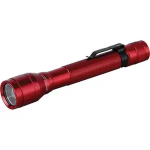 Streamlight Aluminum Industrial/Tactical Flashlight 250 Lumens, 360 min Runtime, White LED Bulb, Red Body, 2 Alkaline Batteries Included 71703