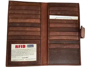 Bifold Leather RFID Blocking Wallet For Men & Women With 20 Slots /Gift Box