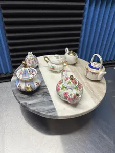 Mini Floral 6 Piece Teapot Set Decorative Collectible Kitchen Home Decor