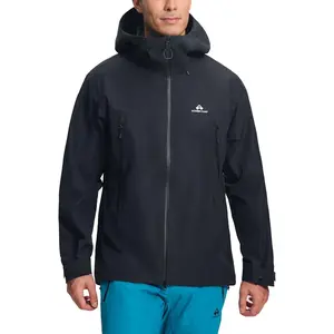 Pioneer Camp Men’s 3L Hard Shell Waterproof Rain Jacket Windbreaker Shell Jacket Raincoat with Hood Durable Outdoor Hiking Ski