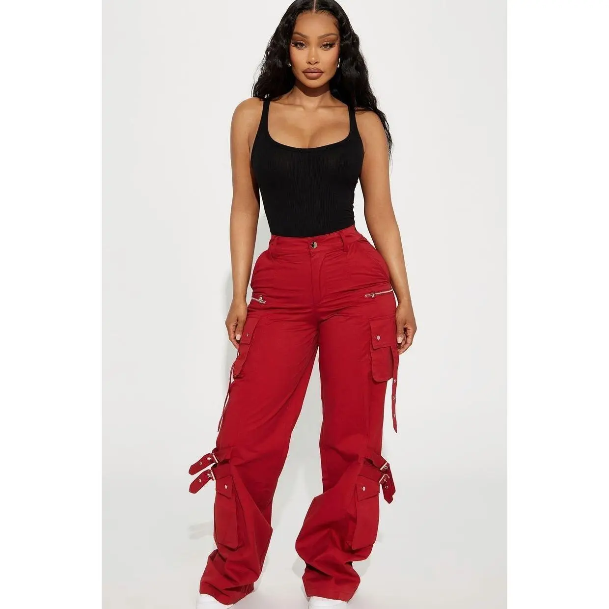 Don't Need Your Approval Cargo Pant - Brick Red I