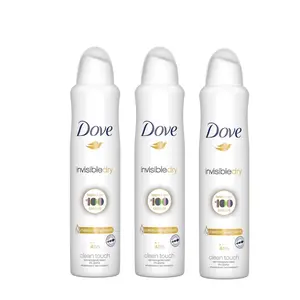 Dove Clean Touch Scent Anti-Perspirant, Pack of 3, 250 ml Each - Invisible Dry Formula