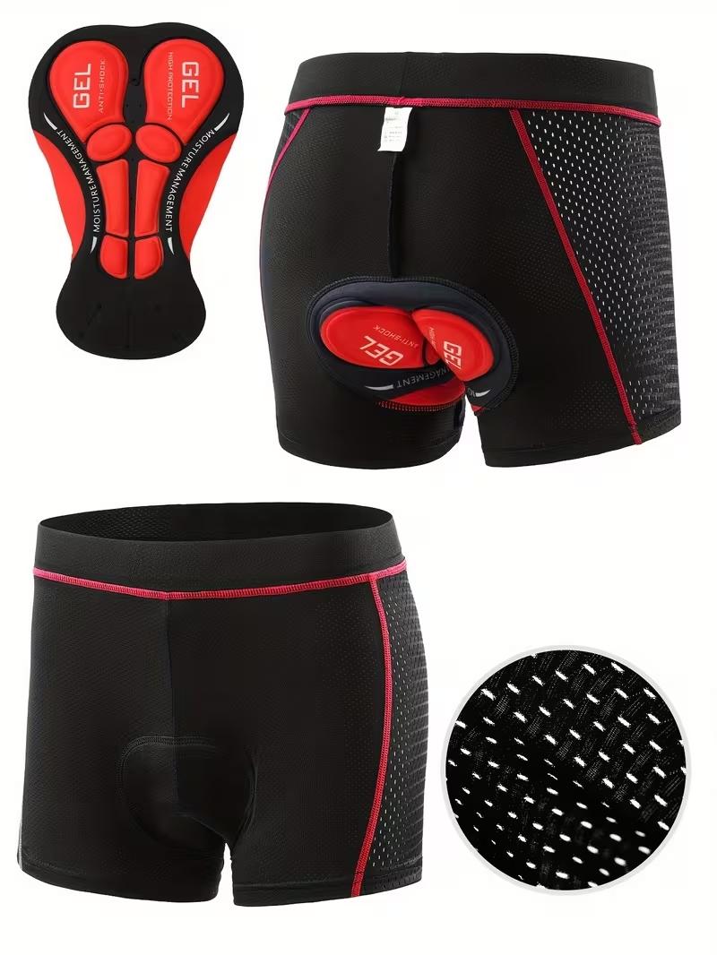 HOXEZU Male 3D Padded Compression Cycling Shorts - Opaque 4-Way Stretch Fabric, Flatlock Stitching, Ultra-Comfortable Elastic Waistband, Slim Fit, Shock Absorption, Compression Athletic Bottoms for Leg Support, Leg Muscles, Bike Riding, Mountain Biking