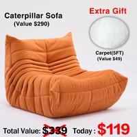 Sofa Togo Organge (Include 5FT Carpet)