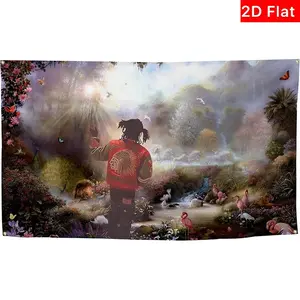 2D Flat Banner Rapper Flag Chief, Aesthetic Decorative Durable, Suitable for Indoor & Outdoor, College Dorm Room, Parties, Travel, Filming