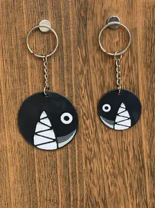 LyghtForge Creations Chain Chomp Pixel Art Keychain Retro Mario-Inspired Enemy 3D-Printed PLA+ Handmade for Gamers Collectors