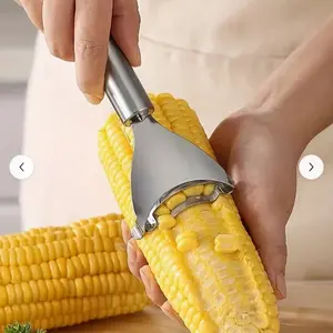 Durable Stainless Steel Corn Kernel Remover | Manual Corn Dehusker for Home and Commercial Kitchens, 410 Stainless Steel, No Electricity Needed